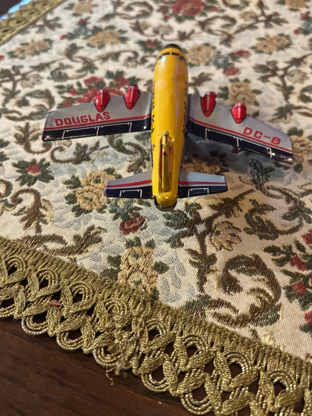 DC-8 Yellow Toy Airplane - Kids Toy Plane